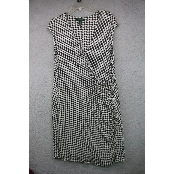 Lauren Ralph Lauren Sleeveless Houndstooth Dress-2X-Lined-100% Viscose - Picture 1 of 7
